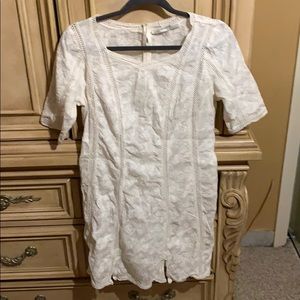 Off white lace dress.